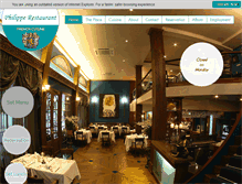 Tablet Screenshot of philipperestaurant.com